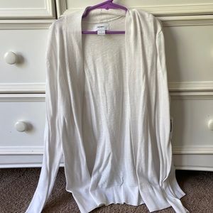 new white cardigan